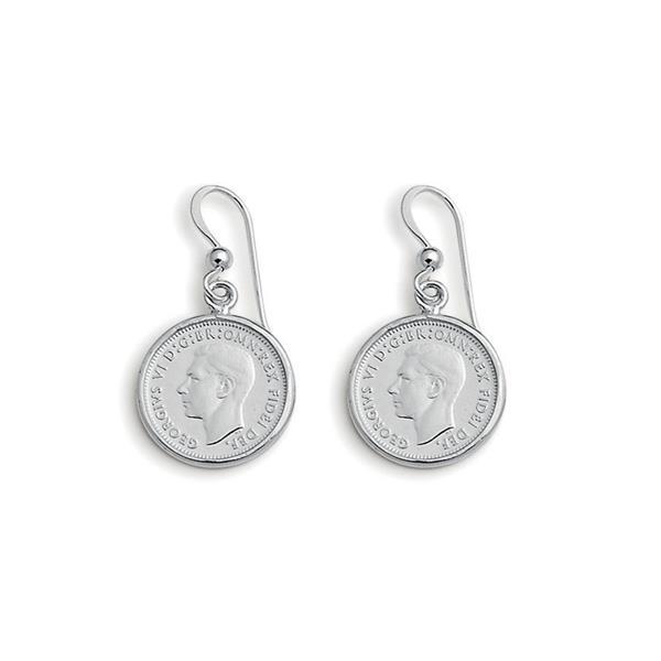 Sterling silver coin earrings hotsell