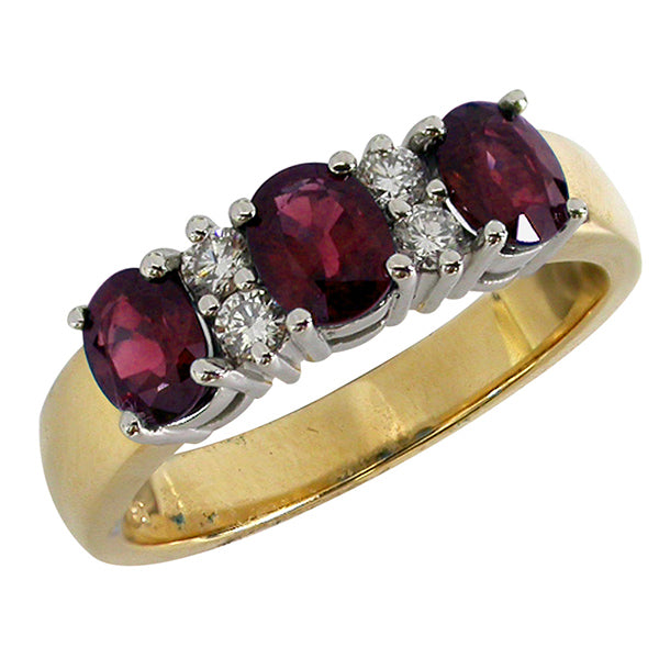 18K Ruby and Diamond Dress Ring