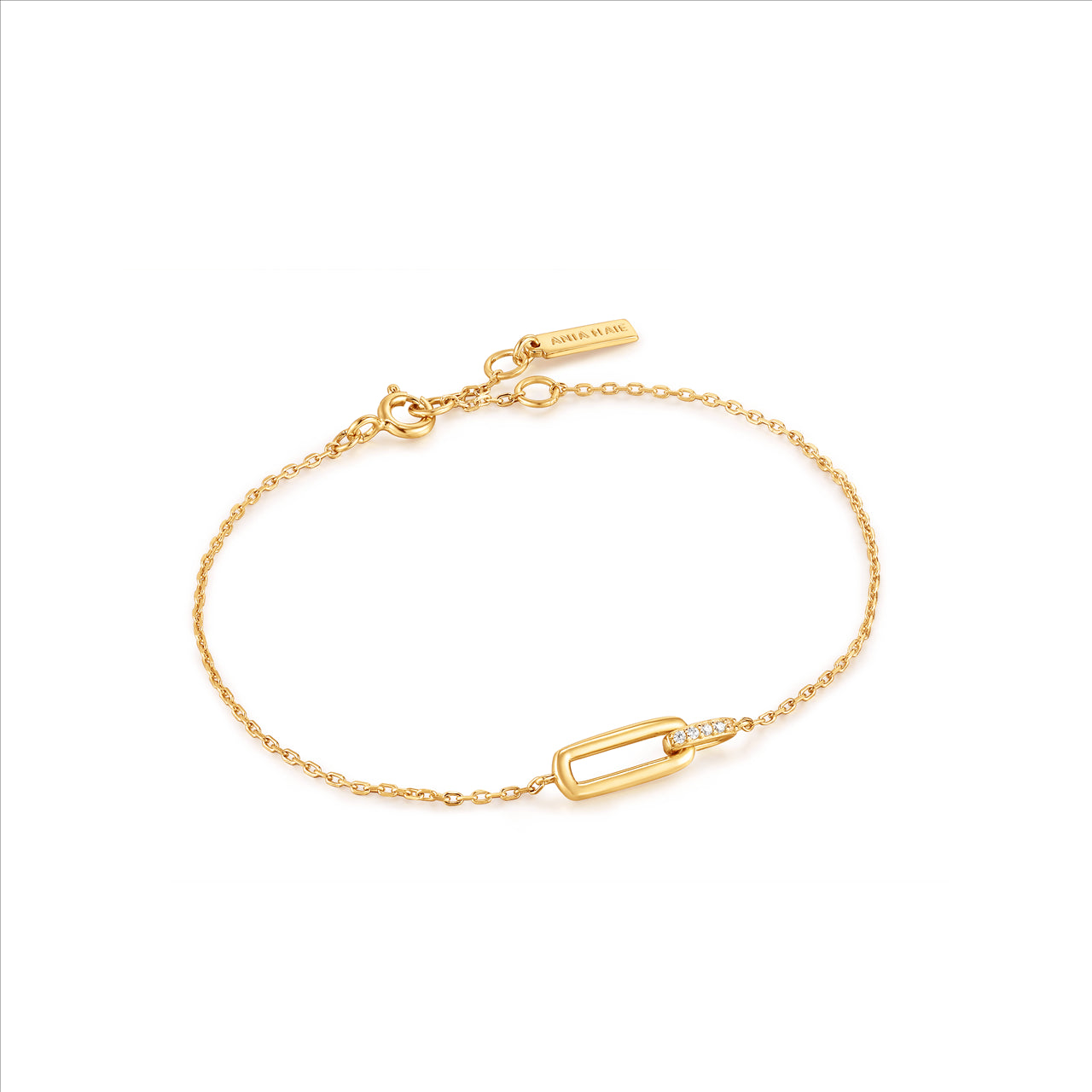 Ania Haie Glam interlock Gold/CZ Bracelet