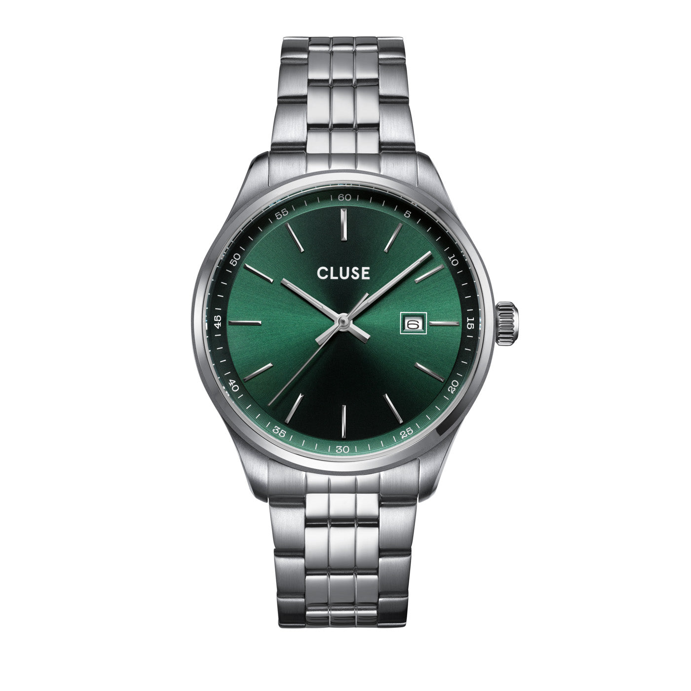 CLUSE Antheor Green/Silver Steel Watch