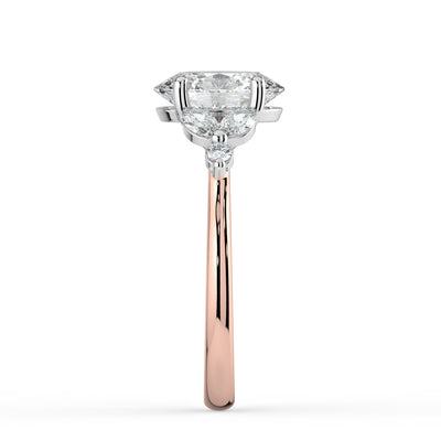 Oval with Marquise & Round Shoulders Ring