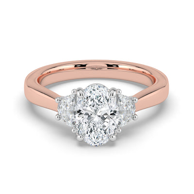 Oval with Half Moons Ring