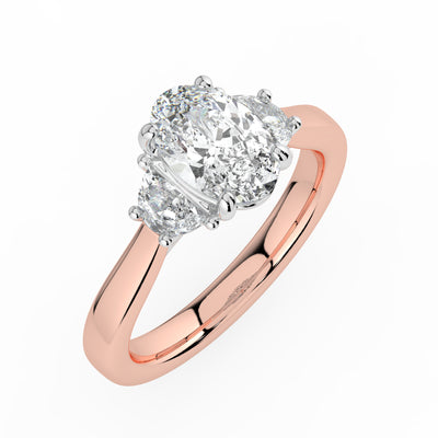 Oval with Half Moons Ring