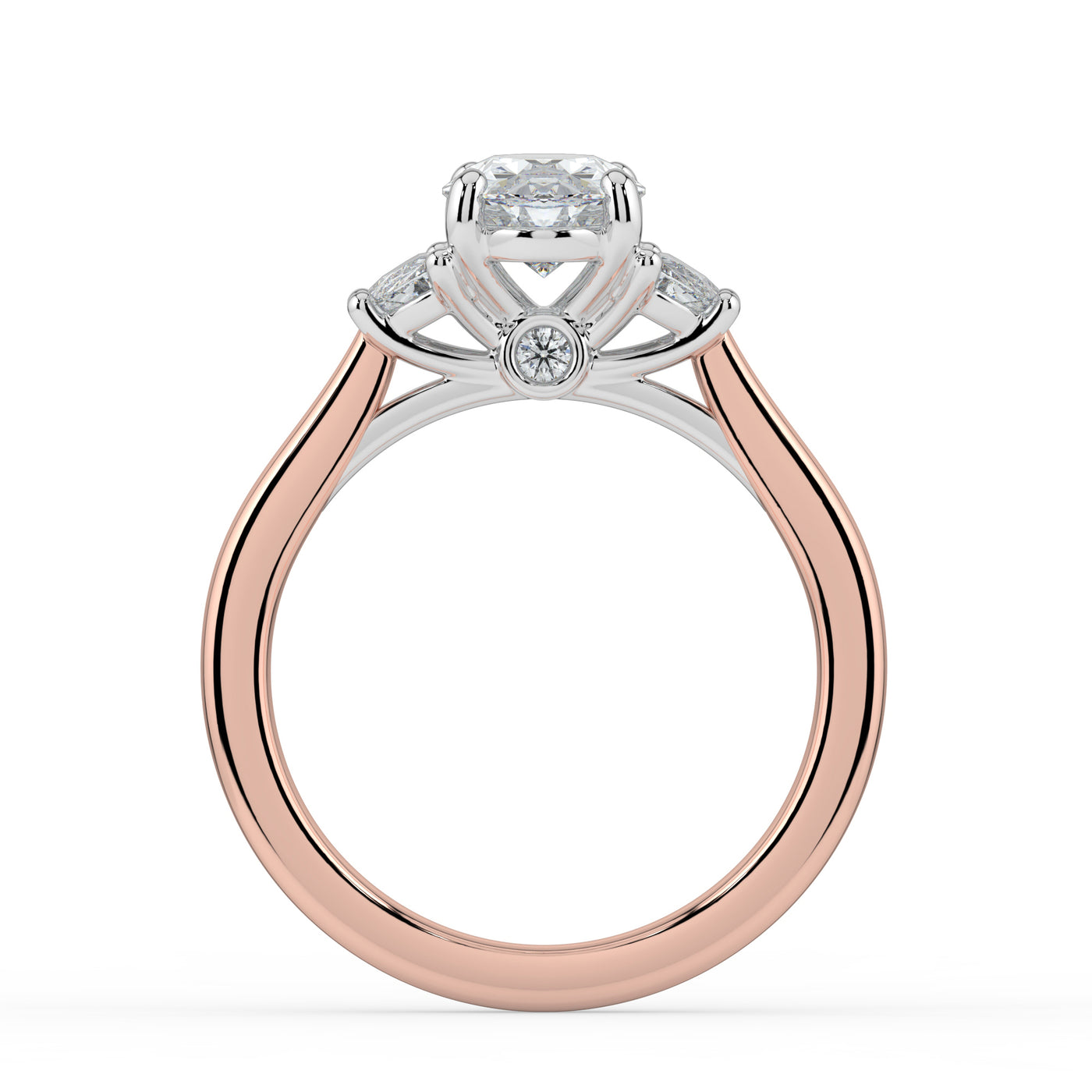 Oval with Half Moons Ring