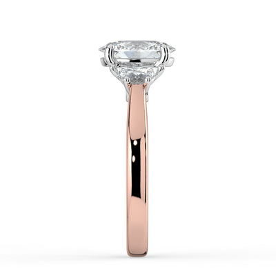 Oval with Half Moons Ring