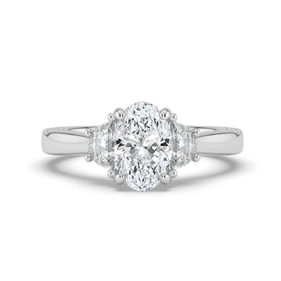 Oval with Half Moons Ring