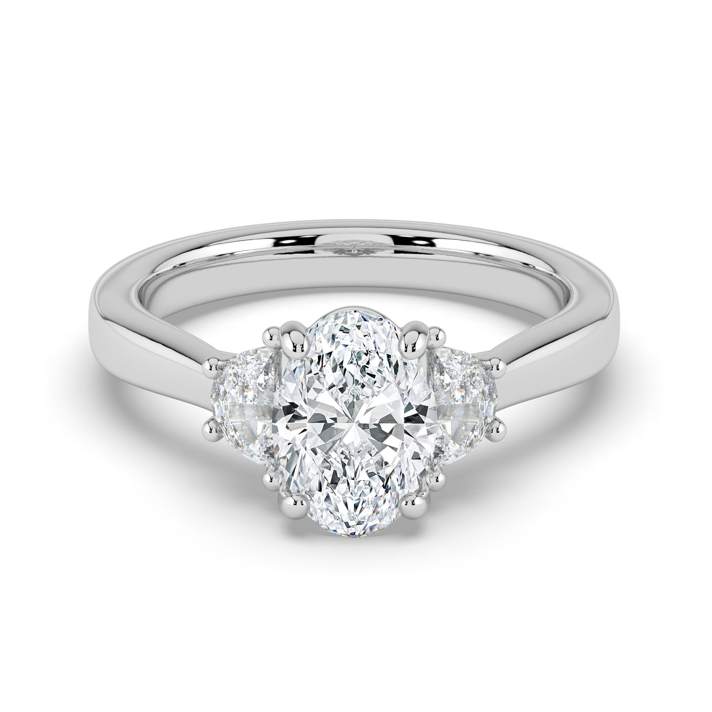 Oval with Half Moons Ring