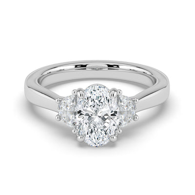 Oval with Half Moons Ring