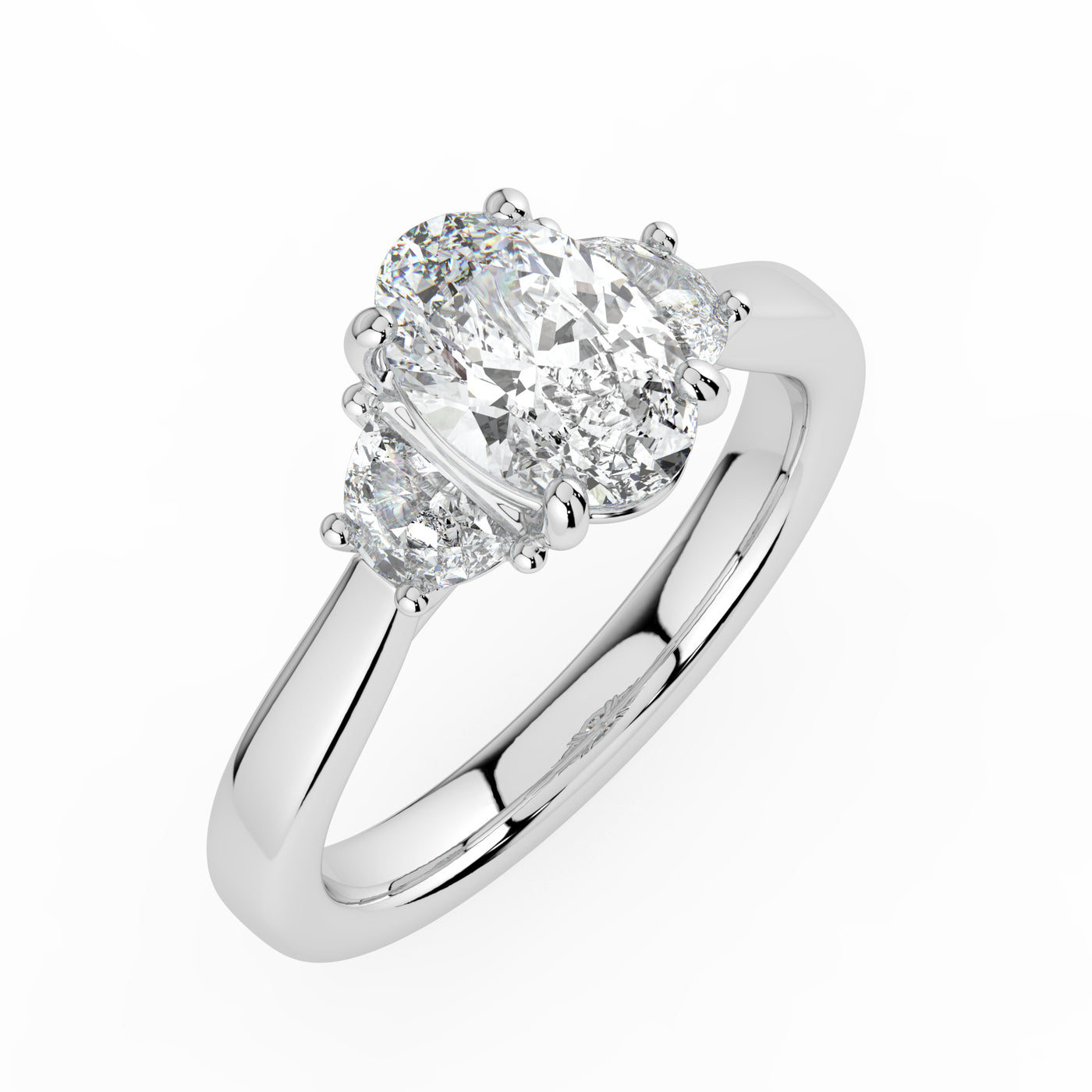 Oval with Half Moons Ring