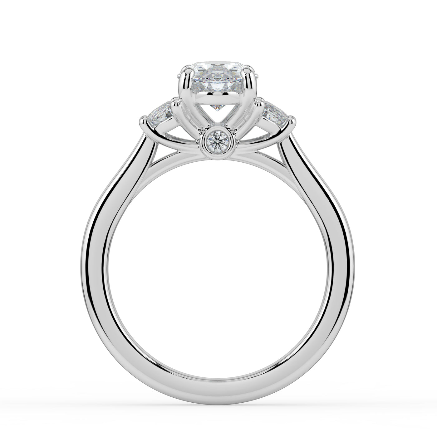 Oval with Half Moons Ring