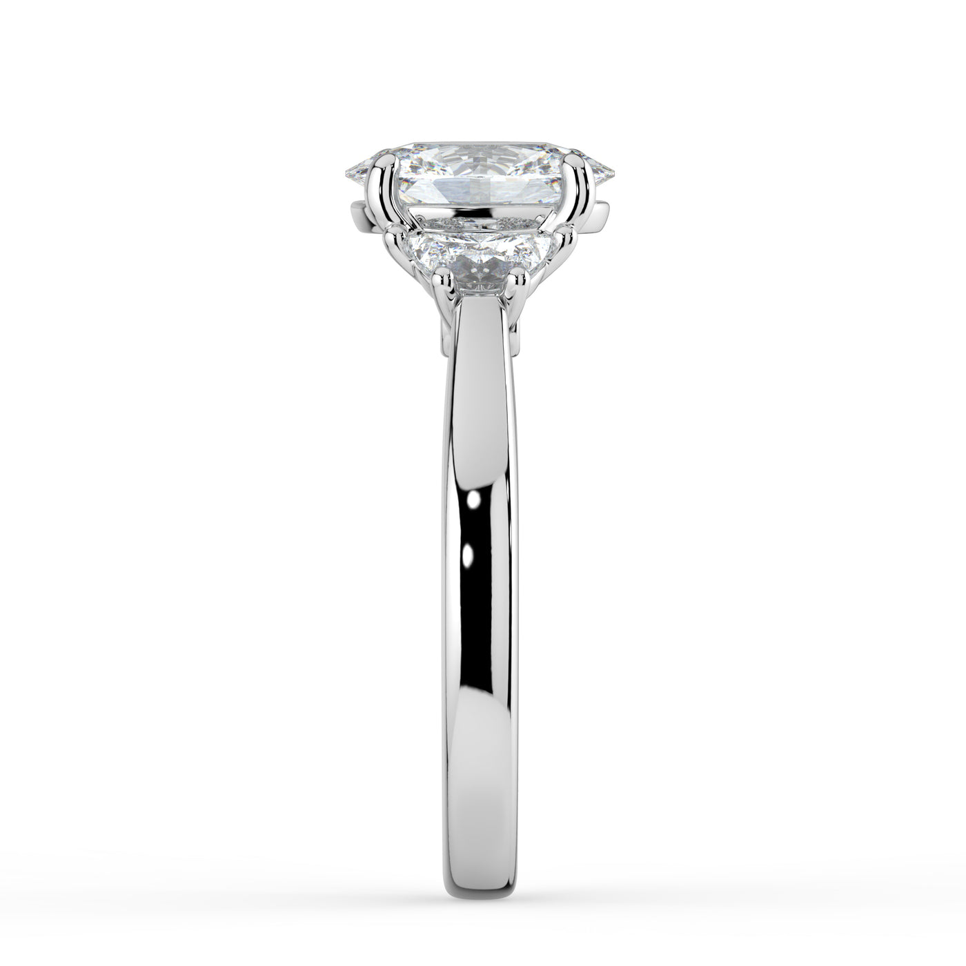 Oval with Half Moons Ring