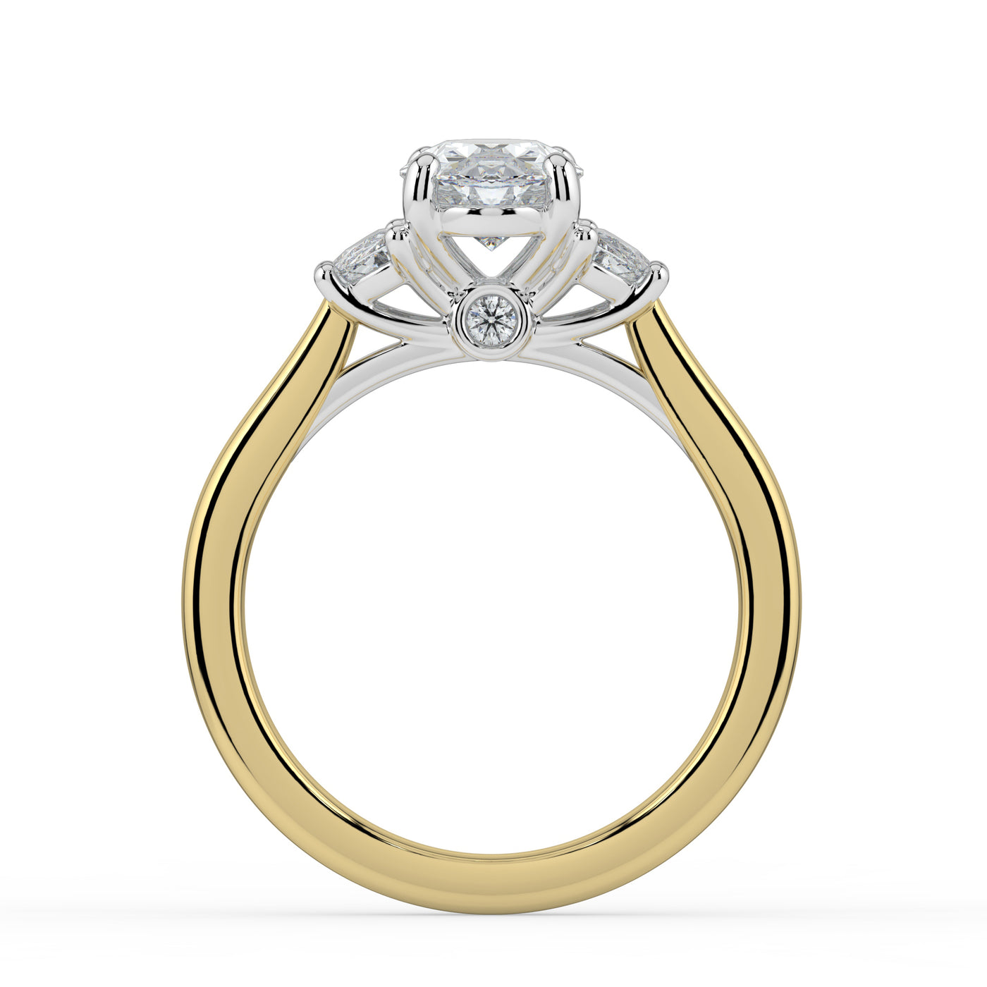 Oval with Half Moons Ring