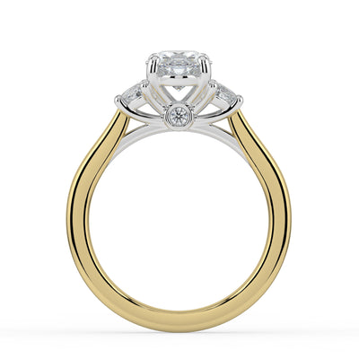 Oval with Half Moons Ring