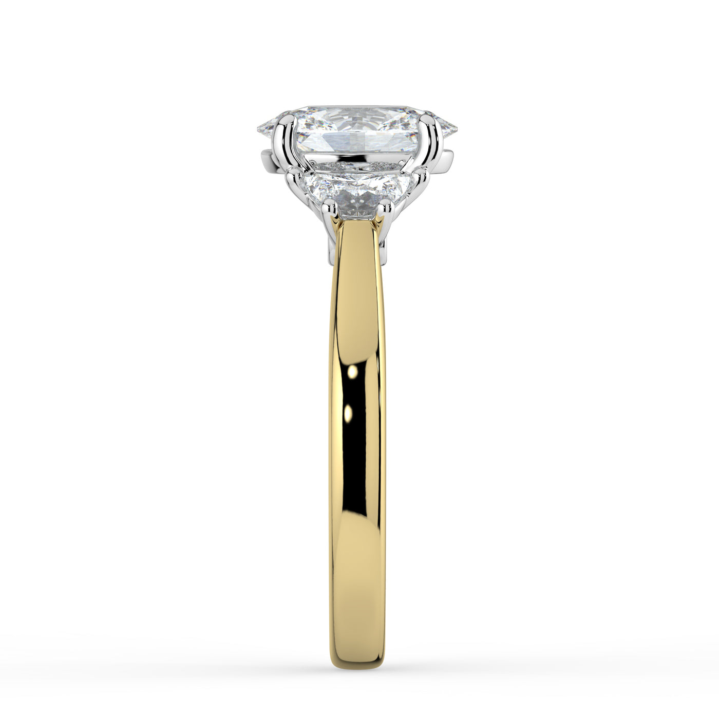 Oval with Half Moons Ring