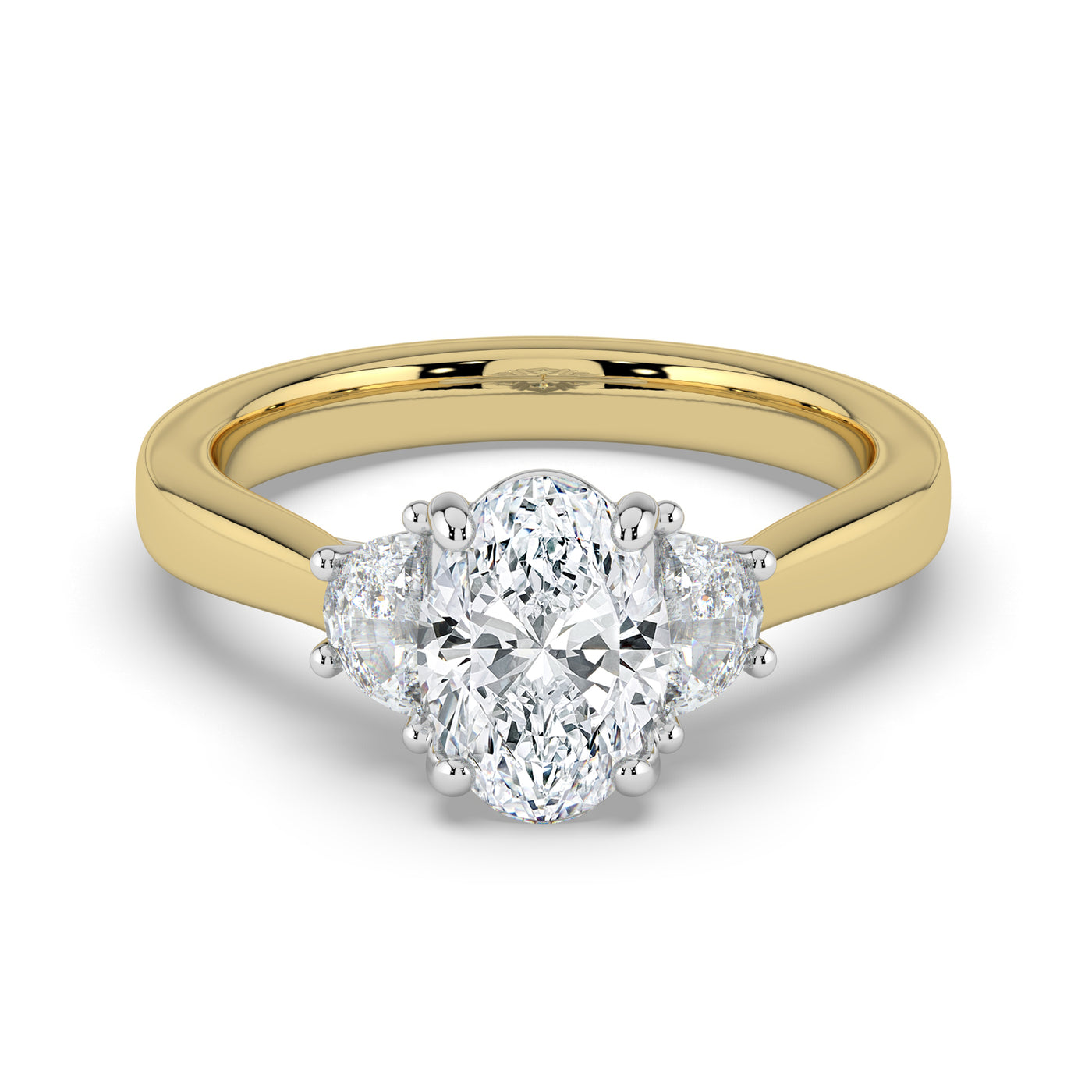 Oval with Half Moons Ring