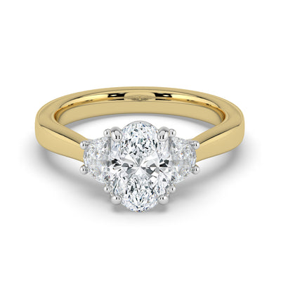 Oval with Half Moons Ring