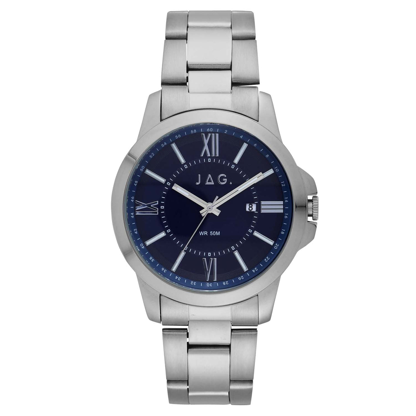 Jag Xavier Silver Alloy 44mm Watch
