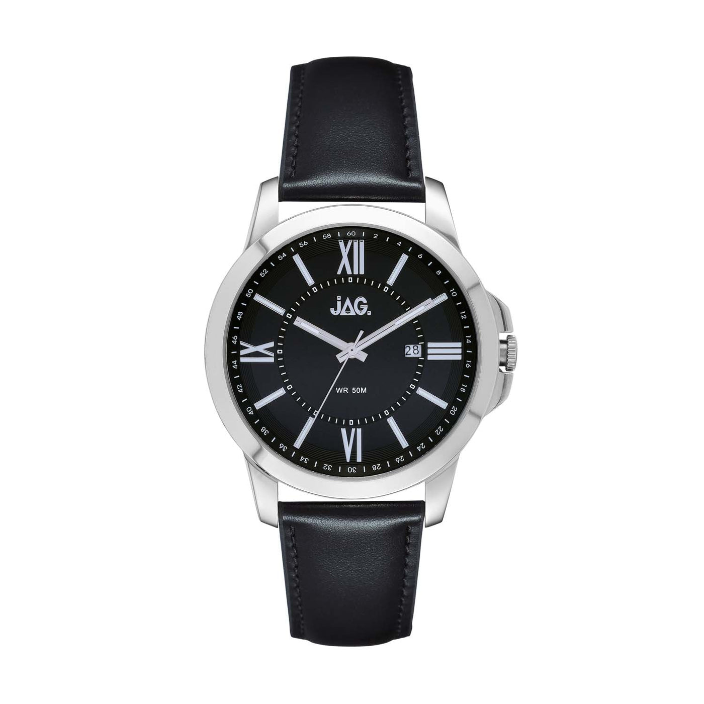 Jag Xavier Black Stainless Steel 44mm Watch