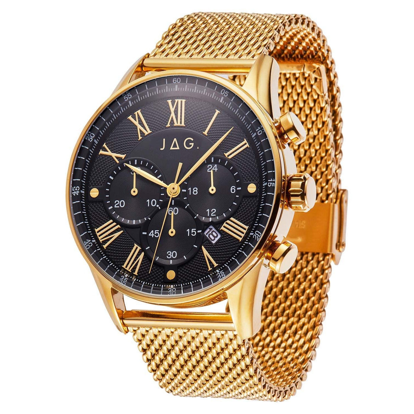 Jag Lachlan Black Stainless Steel 45mm Watch