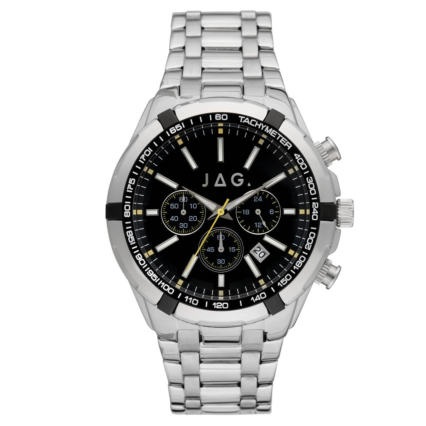 Jag Boss Silver Stainless Steel 46mm Watch