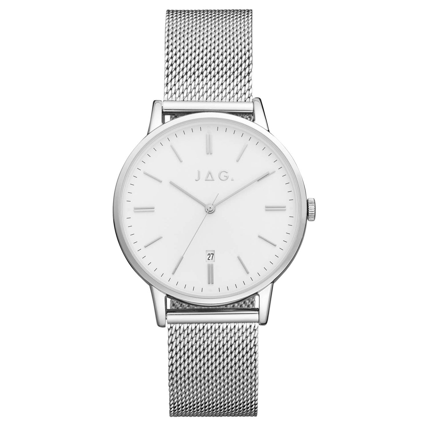 Jag Lawrence Silver Stainless Steel 38mm Watch