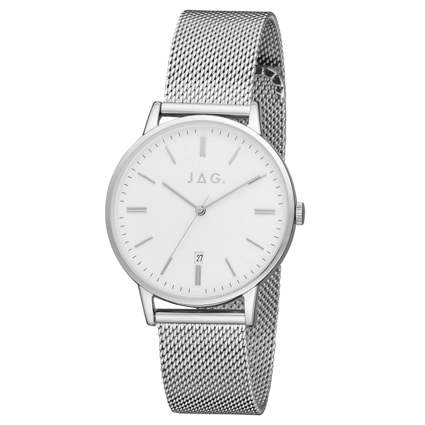 Jag Lawrence Silver Stainless Steel 38mm Watch