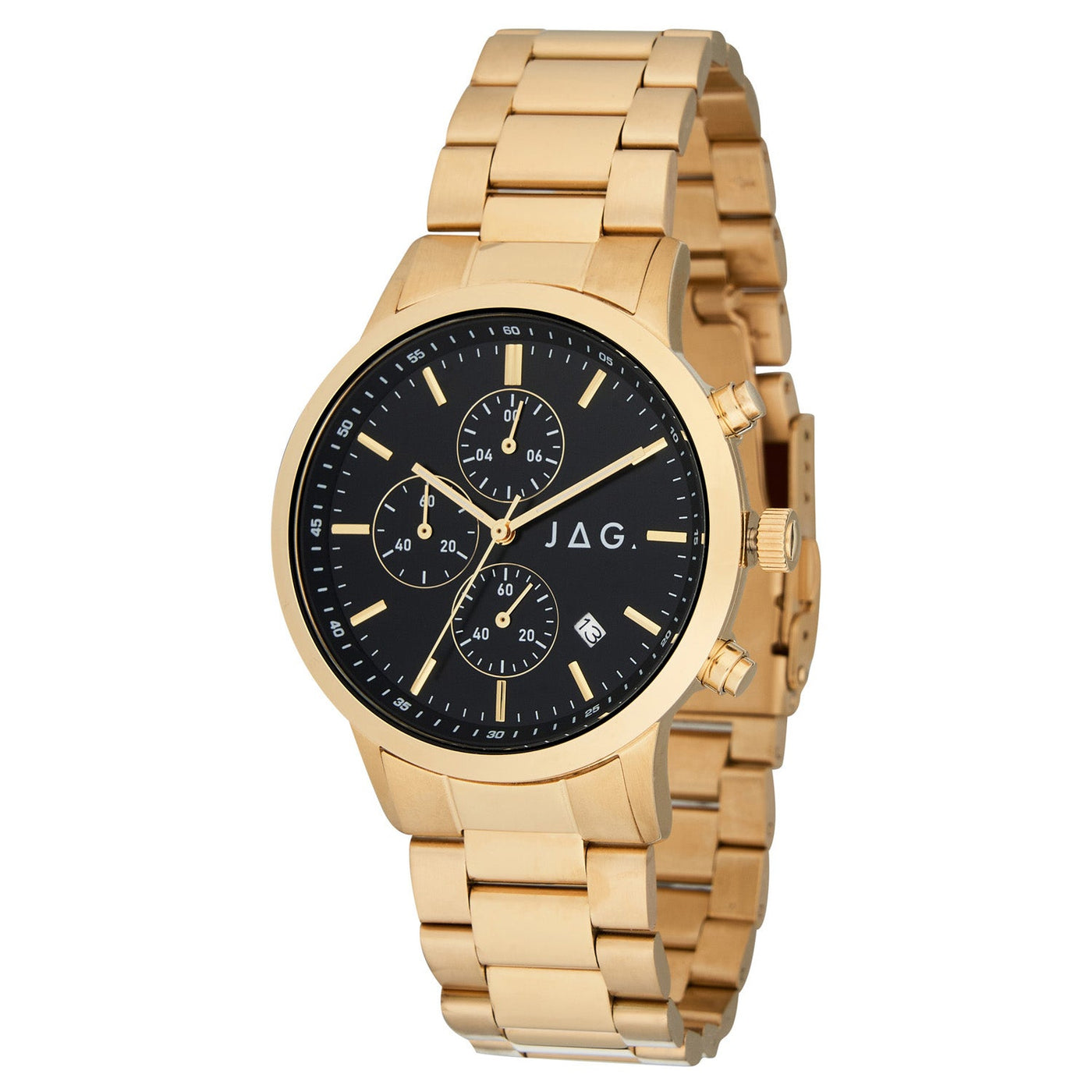Jag Carlton Gold Stainless Steel 43mm Watch