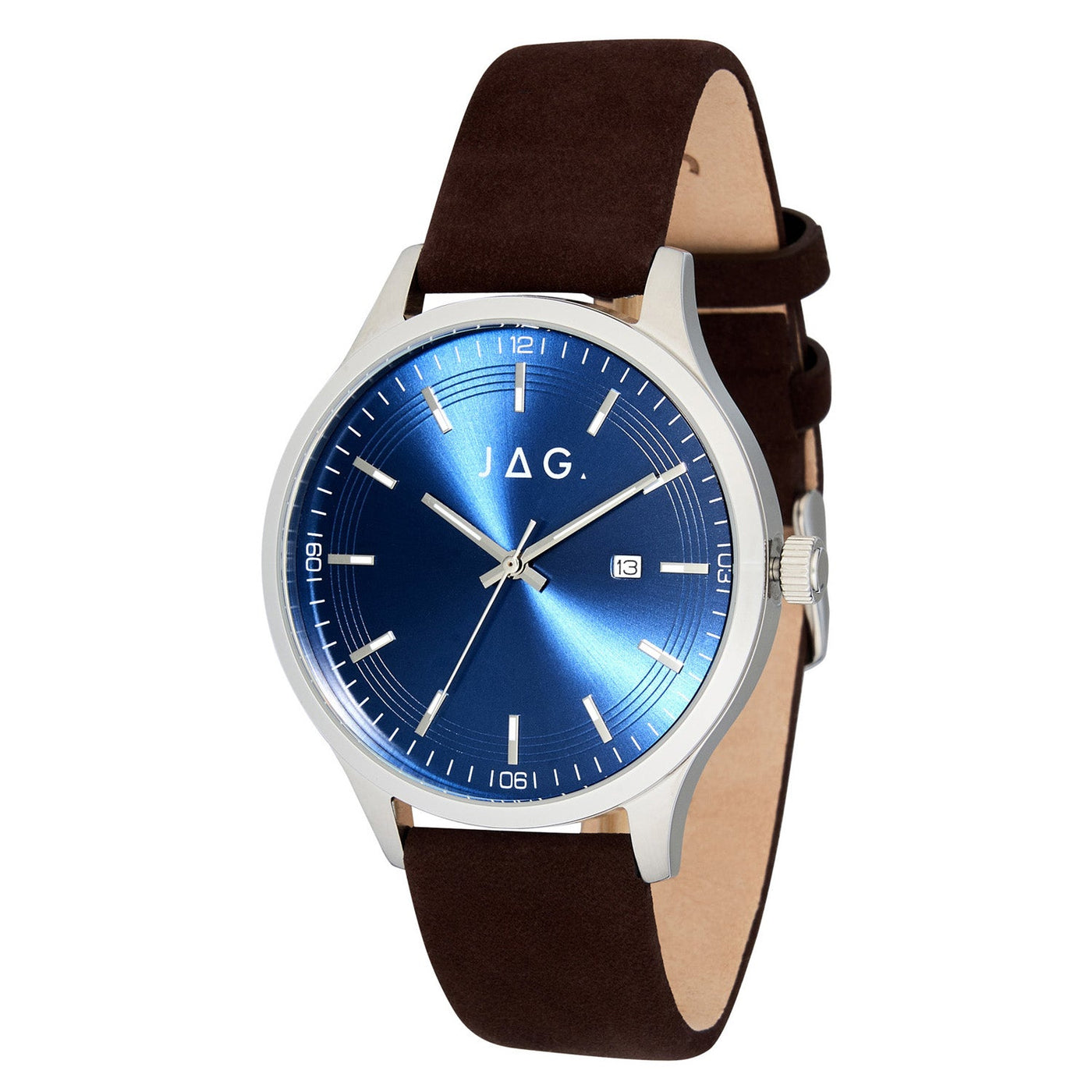 Jag Fitzroy Brown Leather 43mm Watch