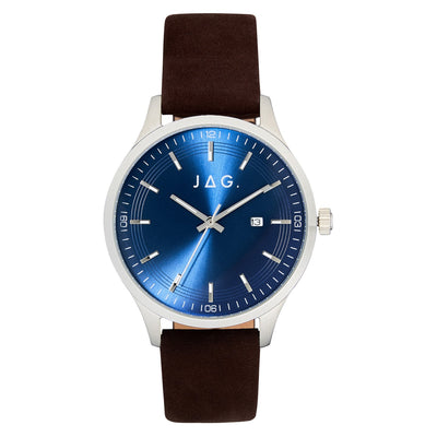Jag Fitzroy Brown Leather 43mm Watch