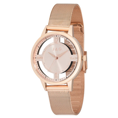 Jag Como Rose Stainless Steel Mesh 36mm Watch