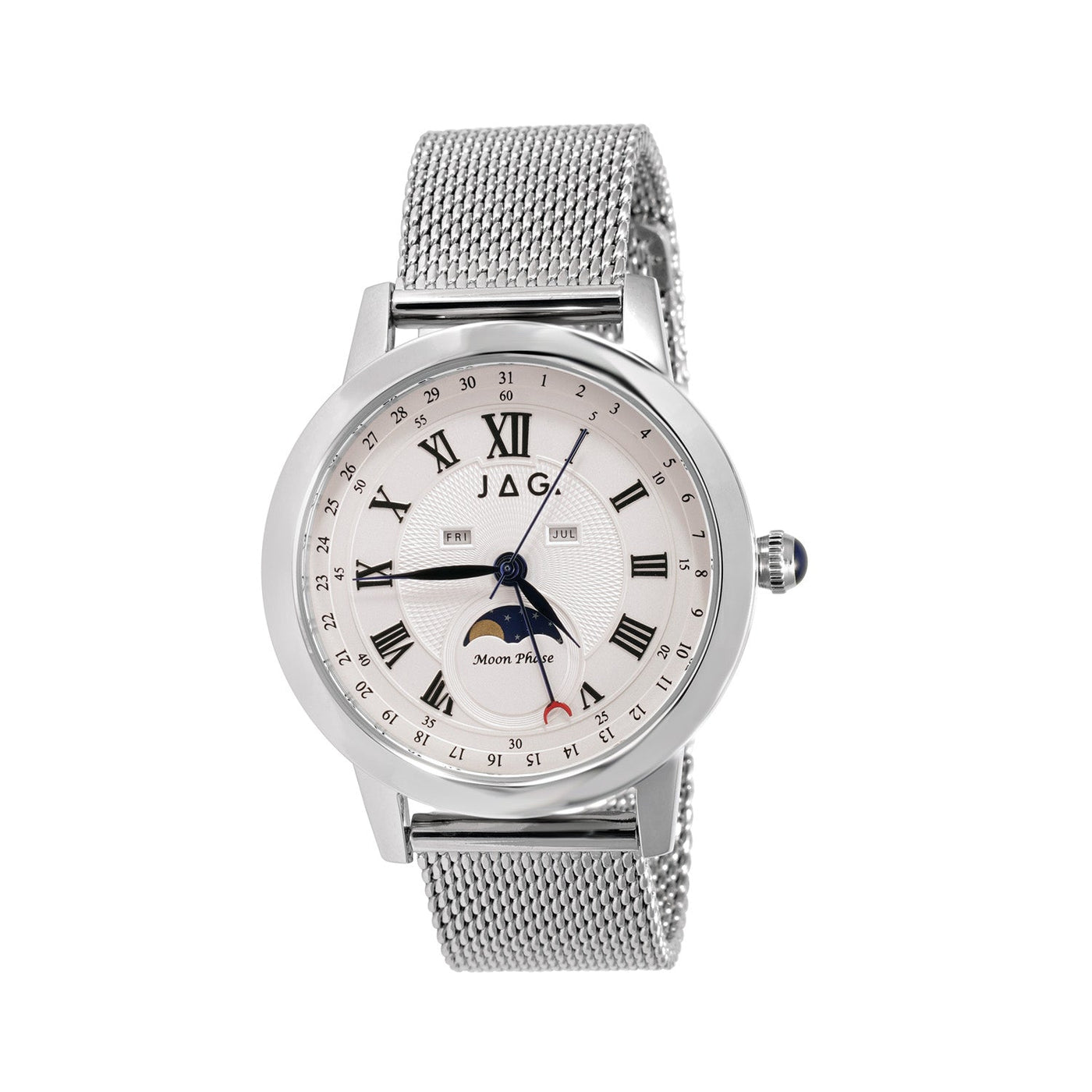 Jag Mosman Silver Stainless Steel 42mm Watch