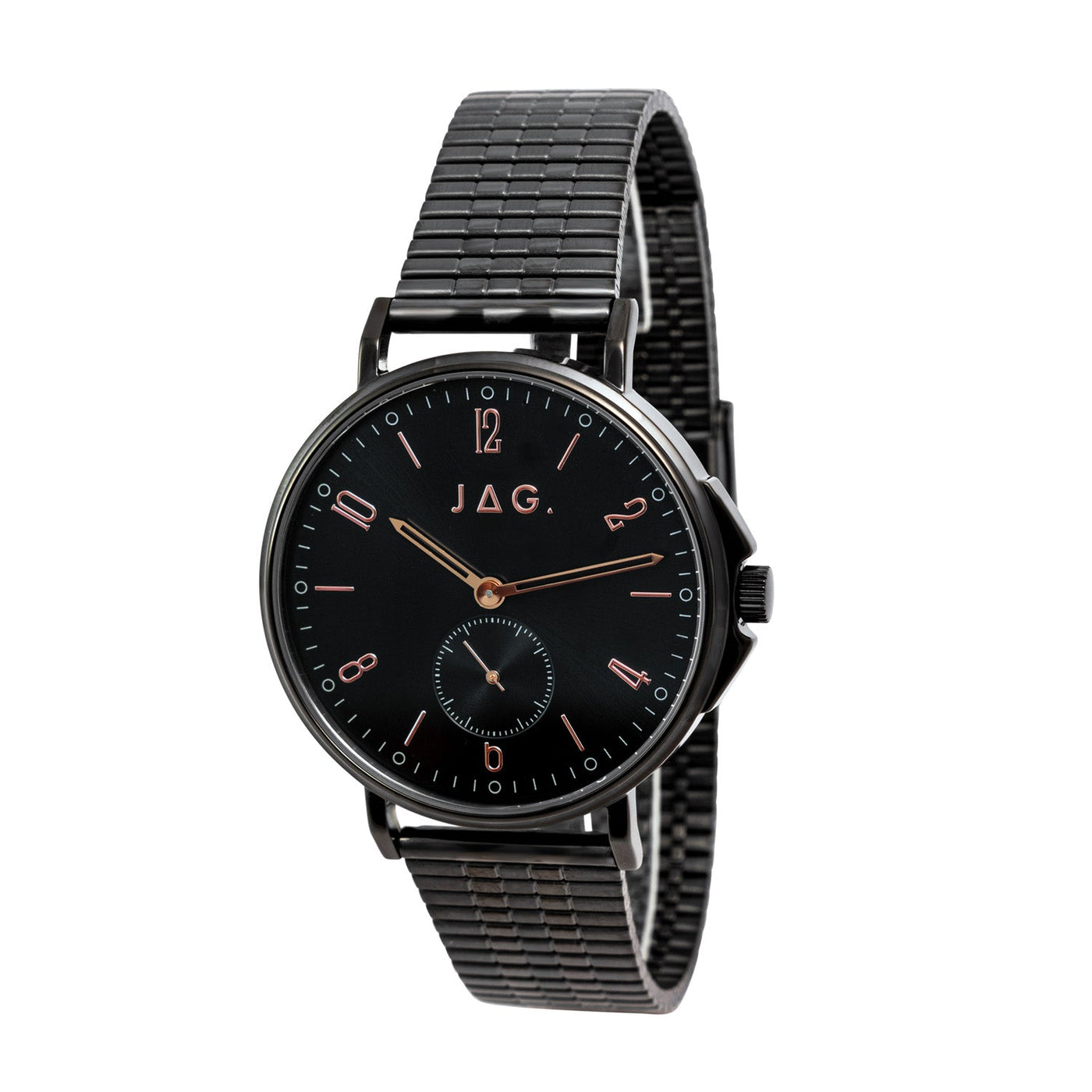 Jag Milton Black Stainless Steel 42mm Watch