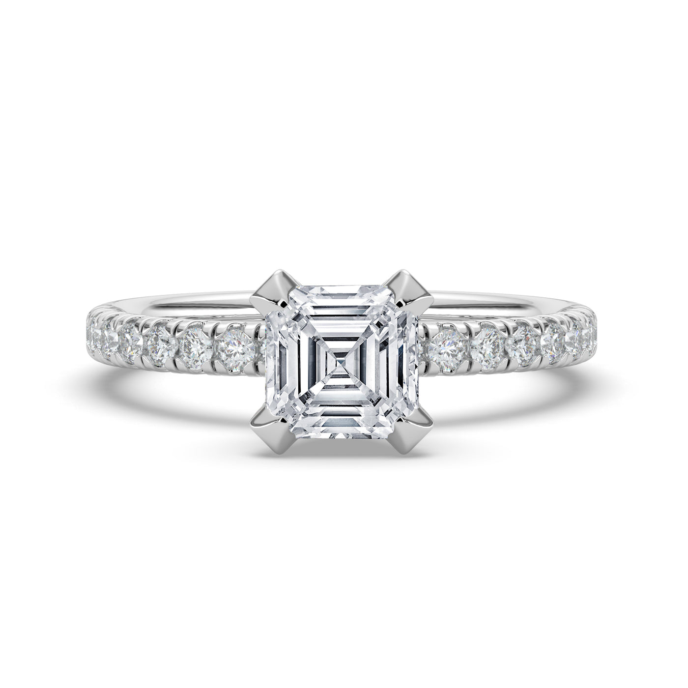 Asscher Diamond Engagement Ring