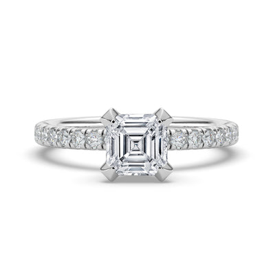 Asscher Diamond Engagement Ring