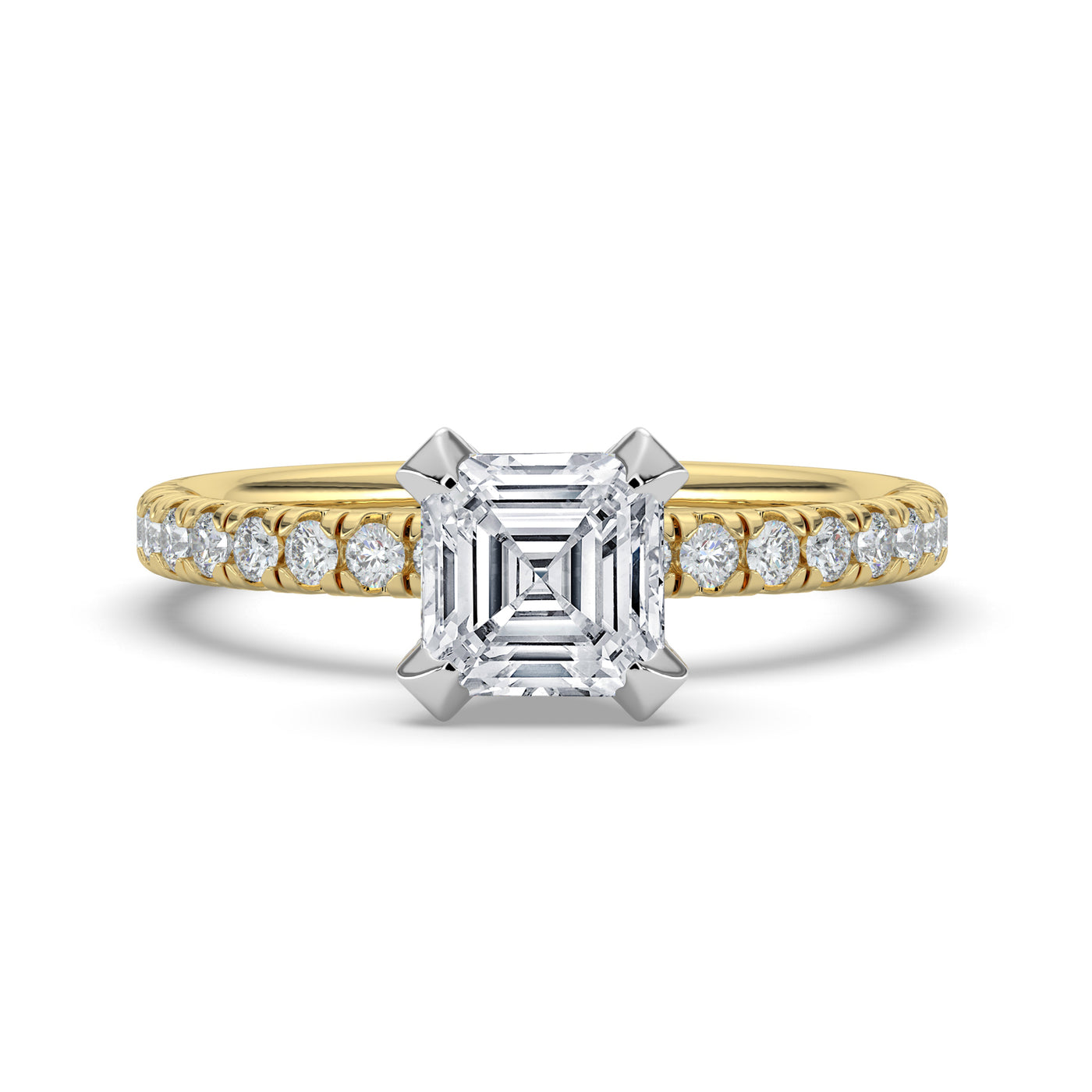 Asscher Diamond Engagement Ring