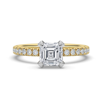 Asscher Diamond Engagement Ring