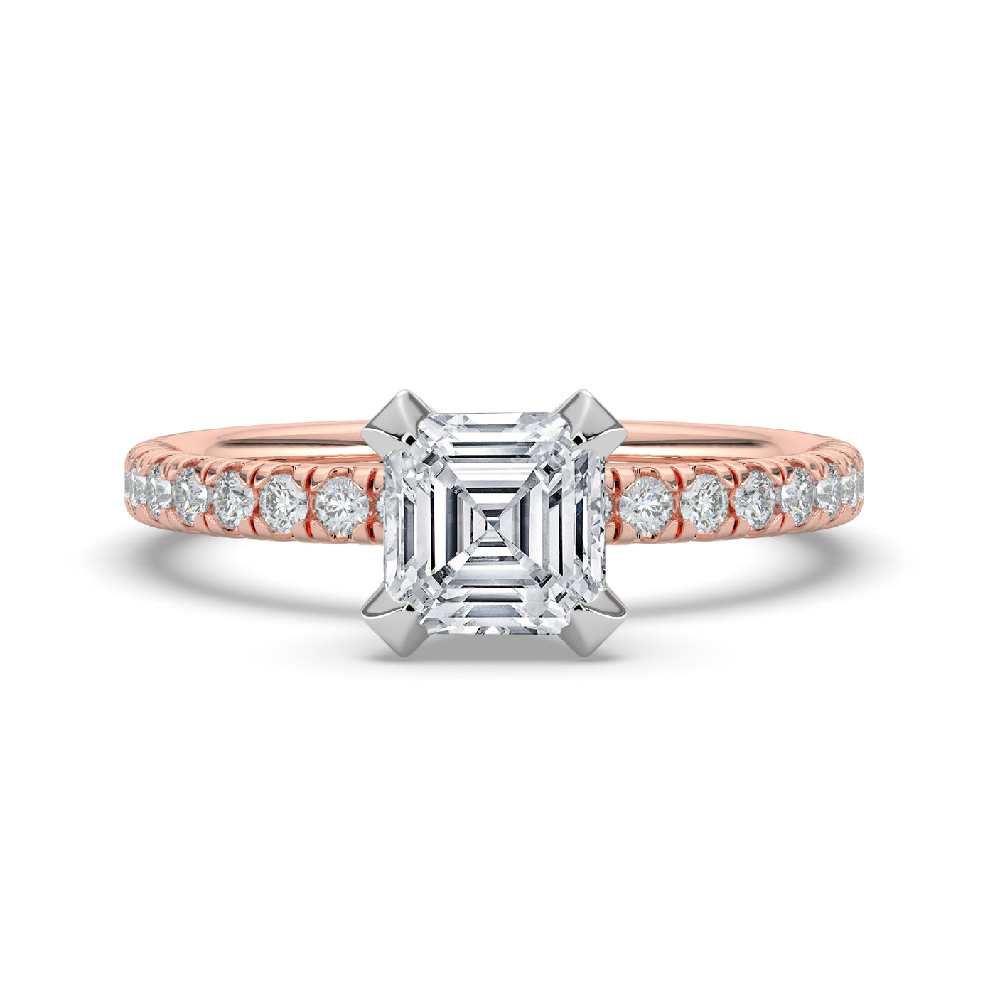 Asscher Diamond Engagement Ring