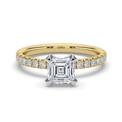 Asscher Diamond Engagement Ring