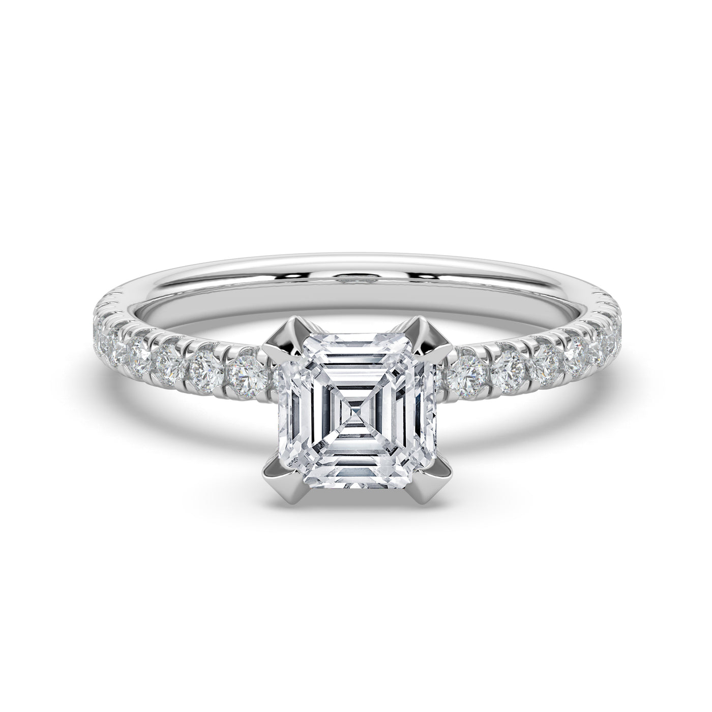 Asscher Diamond Engagement Ring