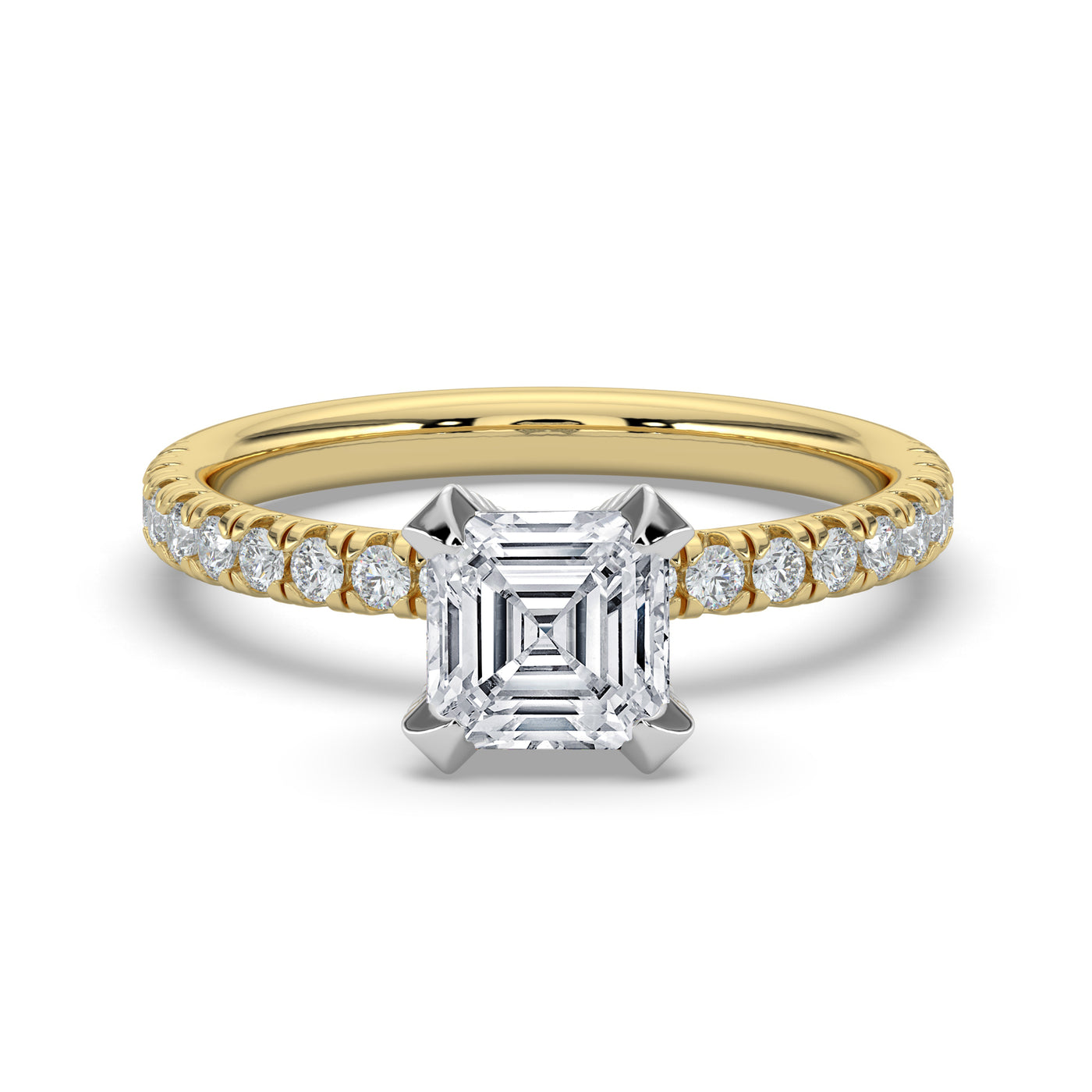Asscher Diamond Engagement Ring