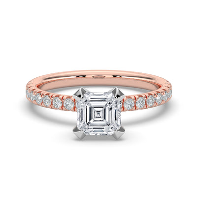 Asscher Diamond Engagement Ring