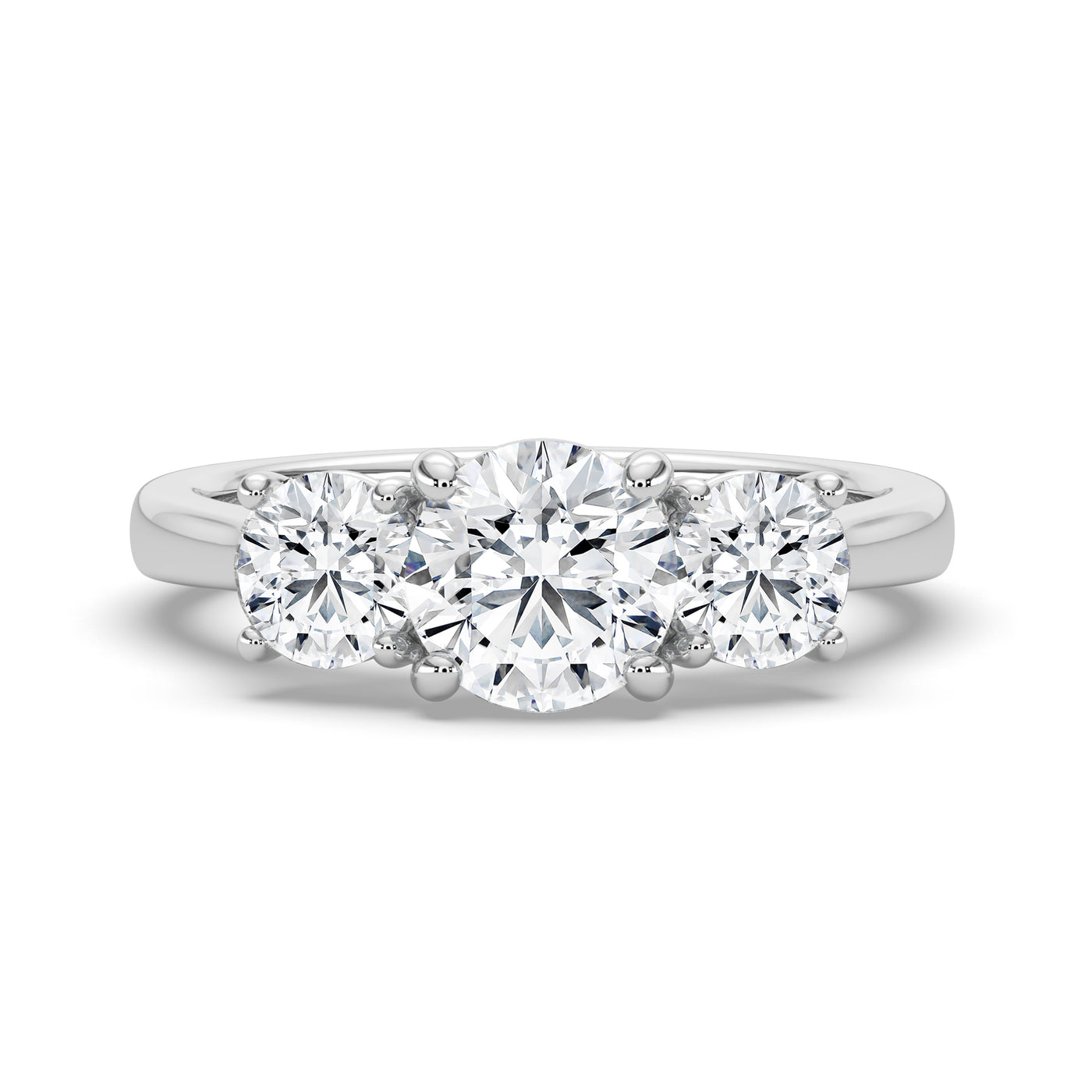 Three Stone Diamond Engagement Ring