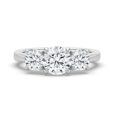 Three Stone Diamond Engagement Ring