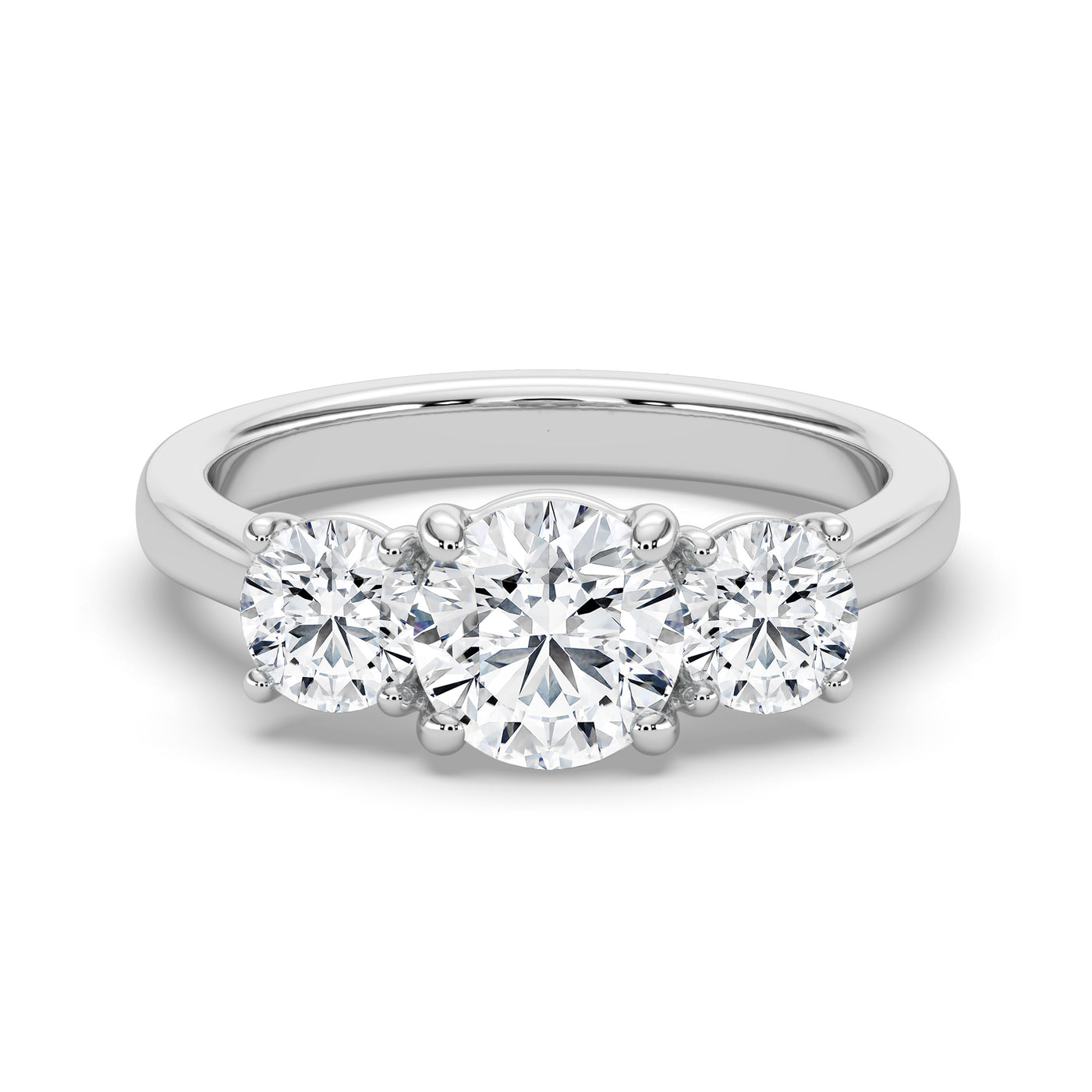 Three Stone Diamond Engagement Ring