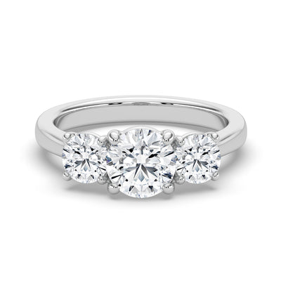 Three Stone Diamond Engagement Ring