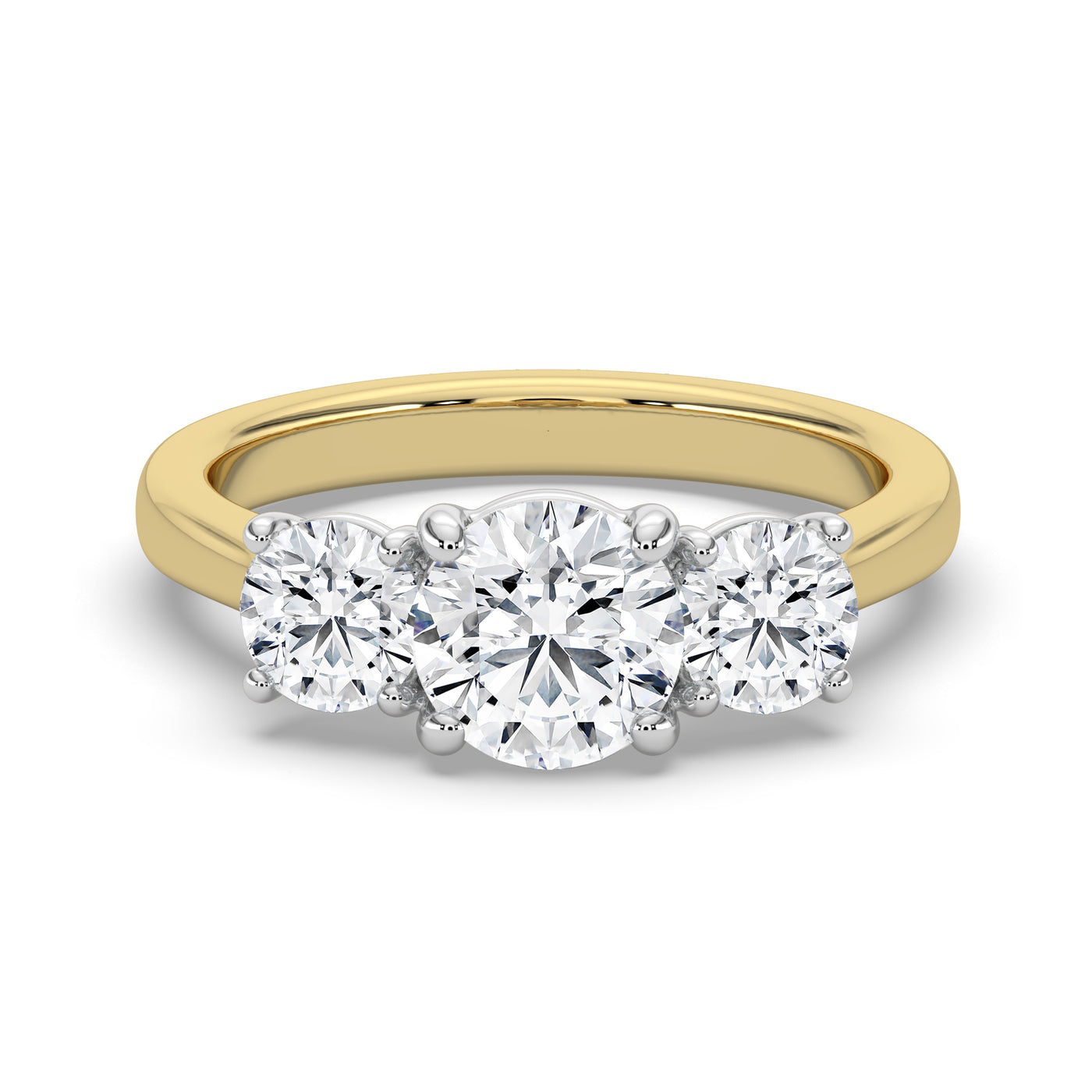 Three Stone Diamond Engagement Ring