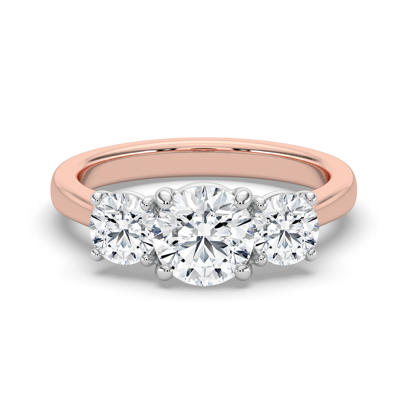 Three Stone Diamond Engagement Ring