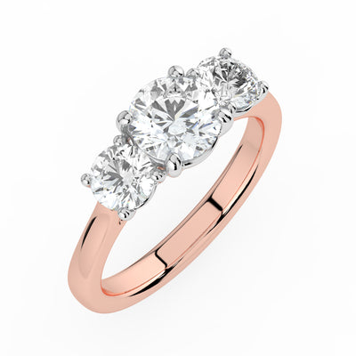 Three Stone Diamond Engagement Ring