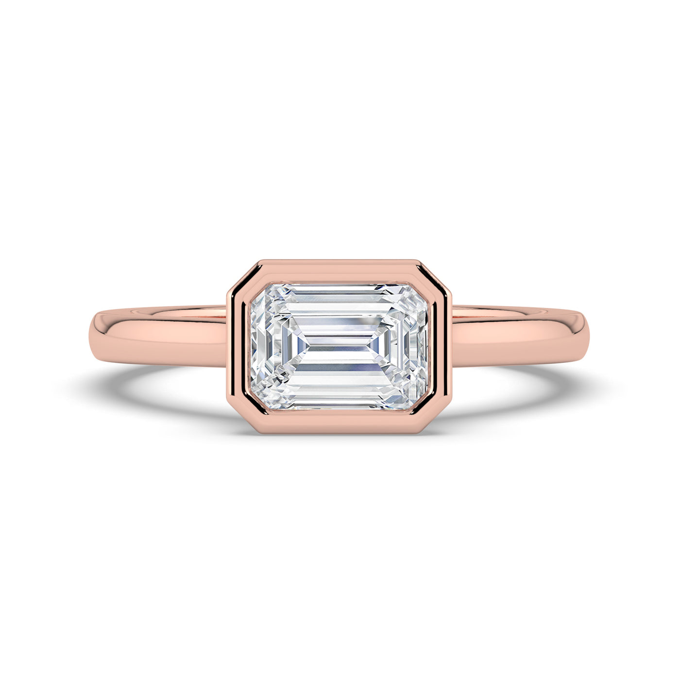 West-West Bezel Set Emerald Ring