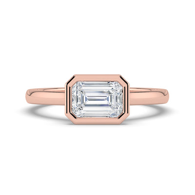 West-West Bezel Set Emerald Ring